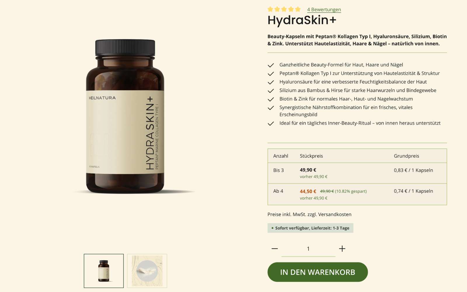 heilnatura.de Produktdetailseite